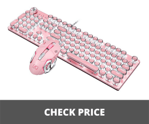  Pink Gaming Keyboard and Mouse Combo - Basaltech