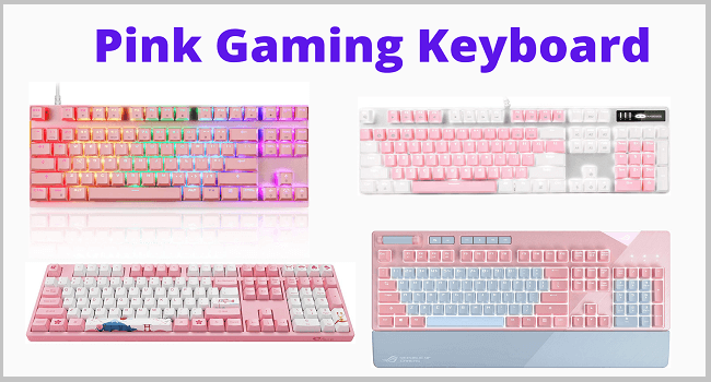 Pink gaming keyboard