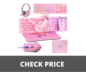 4 in 1 gaming Combo set Pink