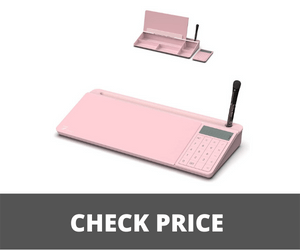 Pink Glass Whiteboard with Calculator