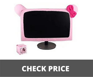 Pink dustproof monitor cover