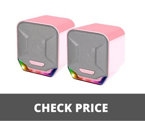 Pink speakers for Laptop Desk