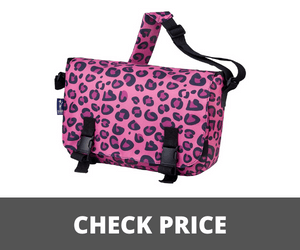 wildkin leopard laptop messenger backpack pink