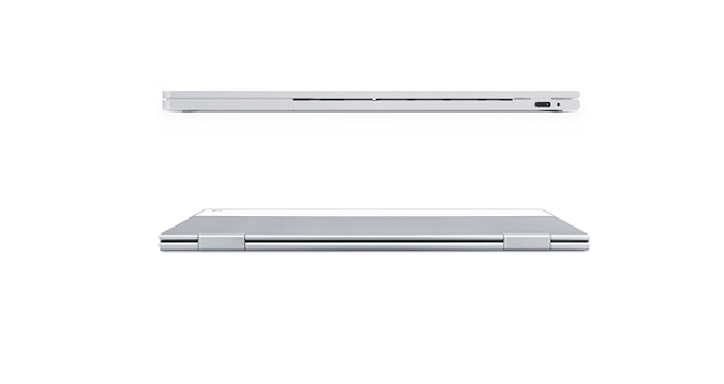 Google Pixelbook 12in sides and thickness